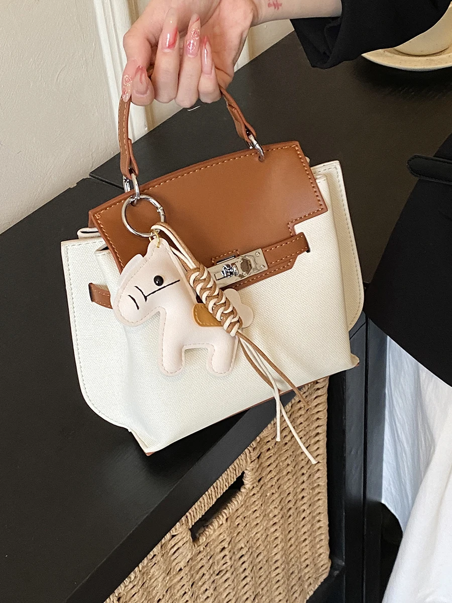 Color-Block Platinum Bag Women's Versatile Handbag Spring 2026 New Style Fashionable Crossbody Bag High-End Sensation
Color-Block Platinum Bag Women's Versatile Handbag Spring 2026 New Style Fashionable Crossbody Bag High-End Sensation
