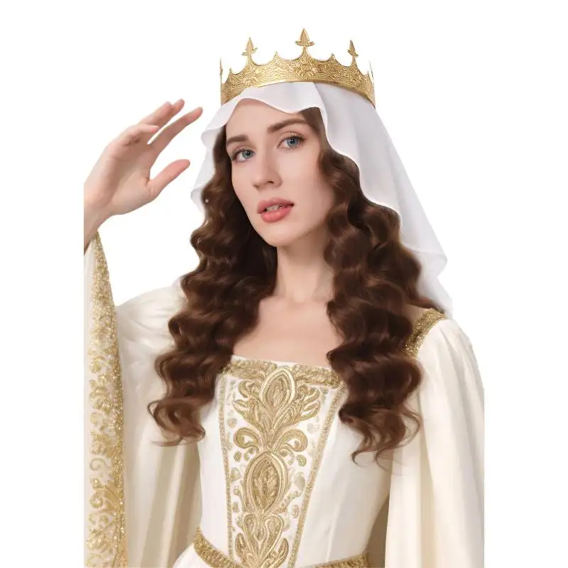 WENAM Medieval Veil Crown Set for Renaissance Noble Cosplay Women Brides Wedding 2pcs Luxury Queen Crown Veil and Crown Matching
WENAM Medieval Veil Crown Set for Renaissance Noble Cosplay Women Brides Wedding 2pcs Luxury Queen Crown Veil and Crown Matching