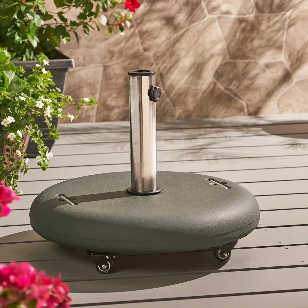 Round Outdoor Umbrella Base for Stability and Support, for Patio Use, Green Color
Round Outdoor Umbrella Base for Stability and Support, for Patio Use, Green Color