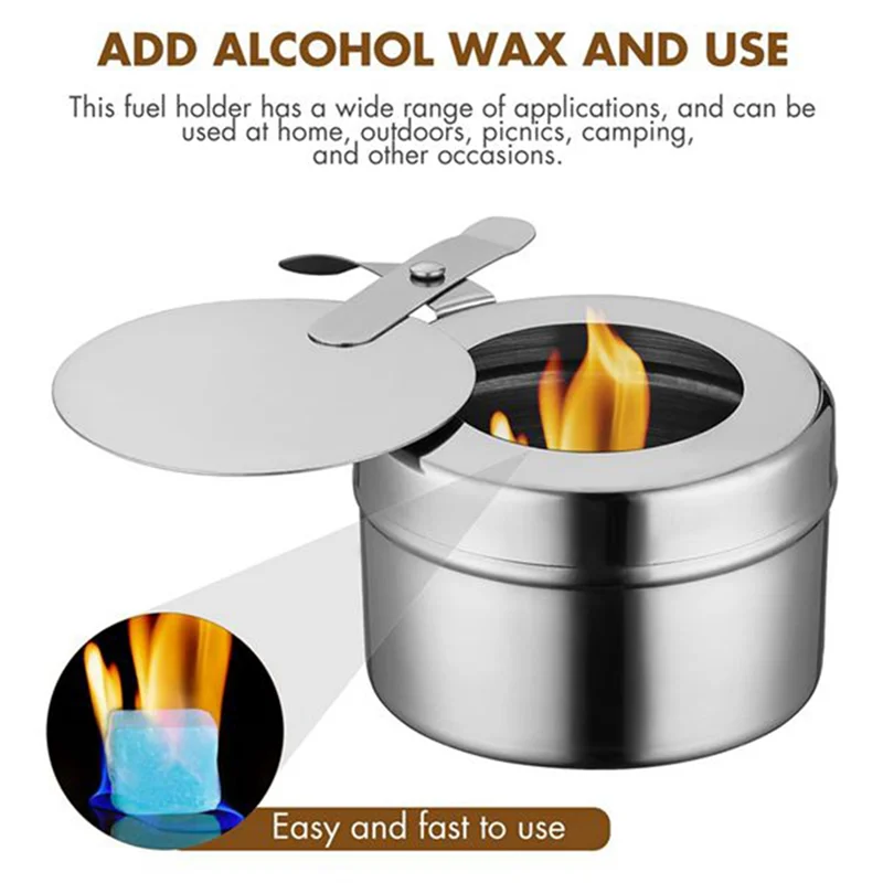 AT19-For Chafing Fuel Holder(12 Pack) Stainless Steel, Includes Cover, Fuel Container For Chafing Dish Buffet, And Barbecue
AT19-For Chafing Fuel Holder(12 Pack) Stainless Steel, Includes Cover, Fuel Container For Chafing Dish Buffet, And Barbecue