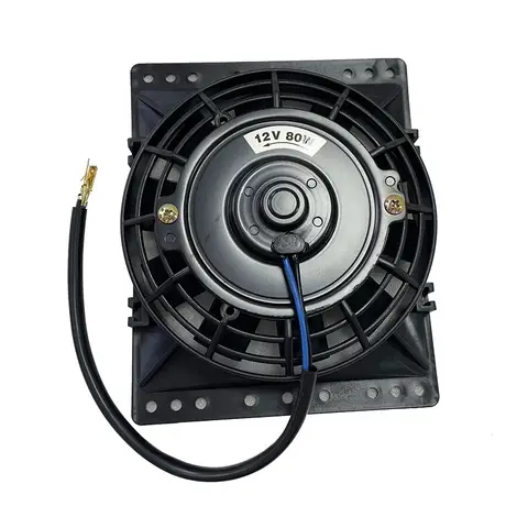 6 Inch Slim 650CFM Radiator Cooling Fans Universal Slim Pull Push 12V 80W Direct Replacement Electric Fan with Mount Kit