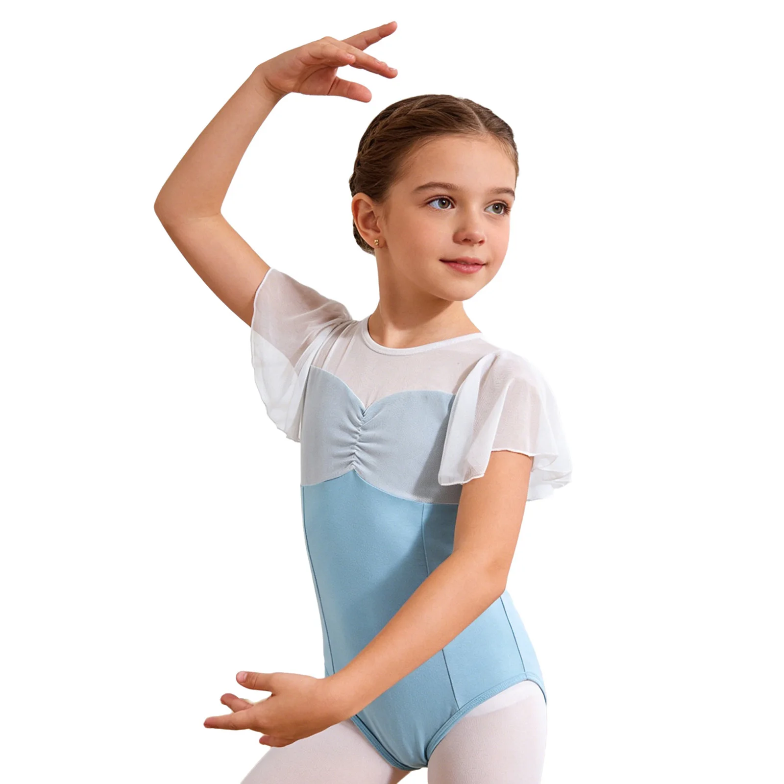 Children Gymnastics Dance Costume Girls Mesh Patchwork Sleeveless Ballerina Dance Bodysuit for Ballet Lyrical Dance Performance
Children Gymnastics Dance Costume Girls Mesh Patchwork Sleeveless Ballerina Dance Bodysuit for Ballet Lyrical Dance Performance