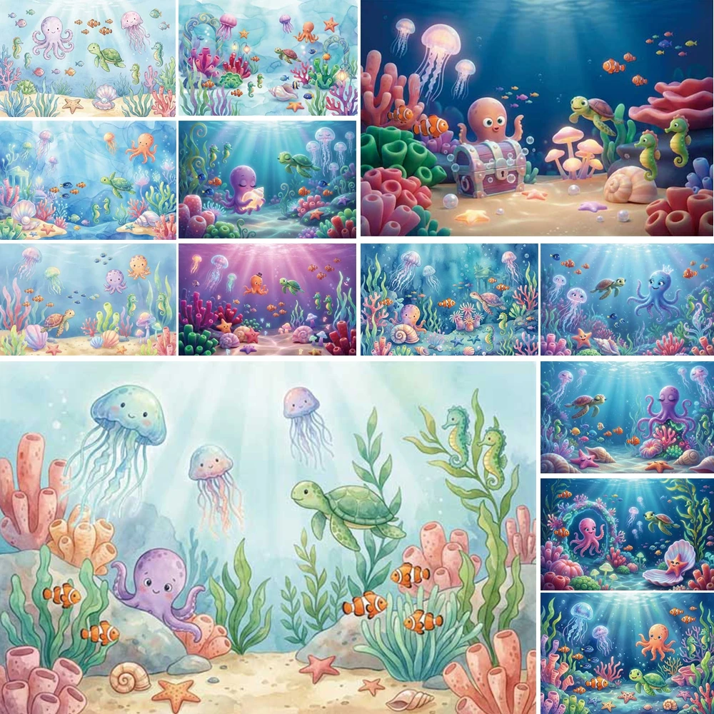 MOON.QG Underwater Ocean Birthday Animals Sea Blue Backgrounds For Photographs Backdrop Kids Photocall Birthday Photozone Party
MOON.QG Underwater Ocean Birthday Animals Sea Blue Backgrounds For Photographs Backdrop Kids Photocall Birthday Photozone Party