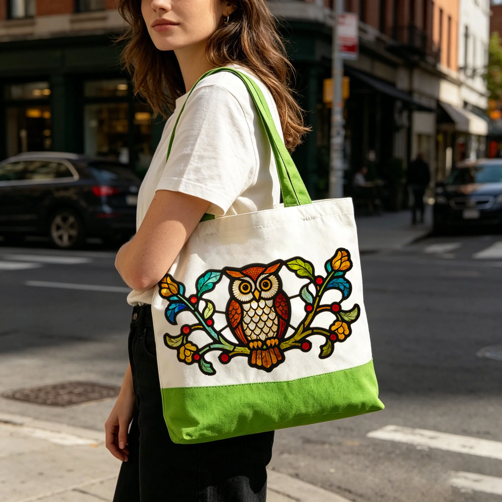 1PC Large Capacity Canvas Bag Owl Design Single Shoulder Handheld Shopping Bag Eco-Friendly Flat 2D Pattern Vegetable Bag
1PC Large Capacity Canvas Bag Owl Design Single Shoulder Handheld Shopping Bag Eco-Friendly Flat 2D Pattern Vegetable Bag