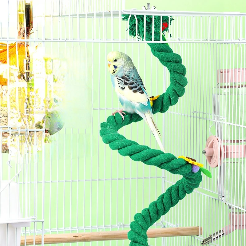 Bird Spiral Rope Perch Bird Rope Swing Perch Bird Cage Stand Pole Accessories Bird Standing Climbing Toy for Parrot Parakeet
Bird Spiral Rope Perch Bird Rope Swing Perch Bird Cage Stand Pole Accessories Bird Standing Climbing Toy for Parrot Parakeet