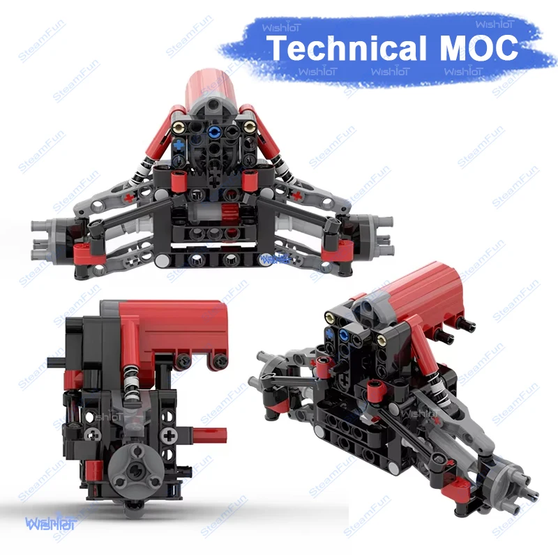 MOC 4WD Car Front Steering with 4th Differential Suspension Chassis Parts DIY Toys Technology Vehicle Front Axle Shock Absorber
MOC 4WD Car Front Steering with 4th Differential Suspension Chassis Parts DIY Toys Technology Vehicle Front Axle Shock Absorber