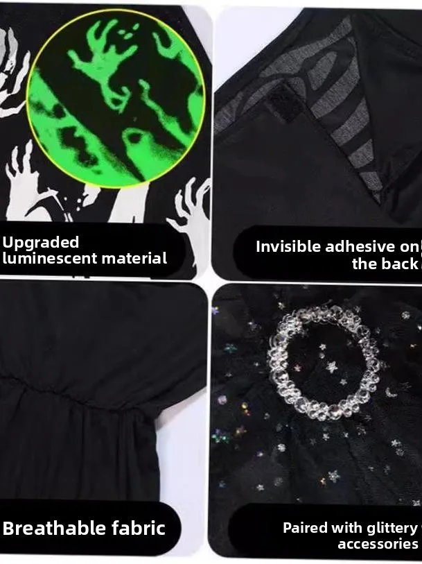 Glowinthedark Reaper Skeleton Costume Halloween Cosplay Ladies Fashion Stage Performance Traditional Chinese Ethnic Wear
Glowinthedark Reaper Skeleton Costume Halloween Cosplay Ladies Fashion Stage Performance Traditional Chinese Ethnic Wear