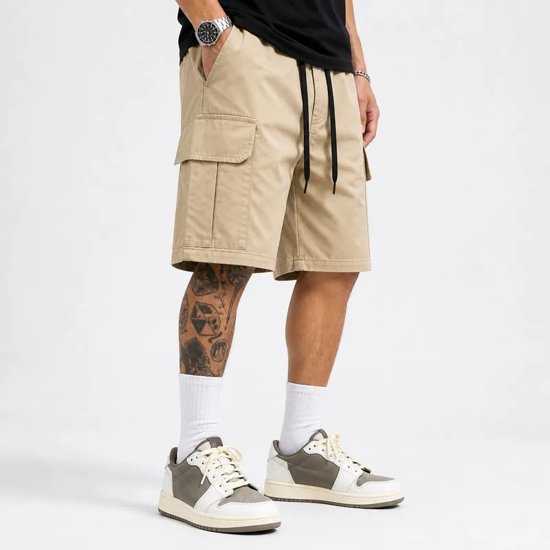 Men's Cargo Shorts Elastic Waist Drawstring Multi Pocket Knee Length Summer Casual Workwear Outdoor Daily Wear Bottoms
Men's Cargo Shorts Elastic Waist Drawstring Multi Pocket Knee Length Summer Casual Workwear Outdoor Daily Wear Bottoms