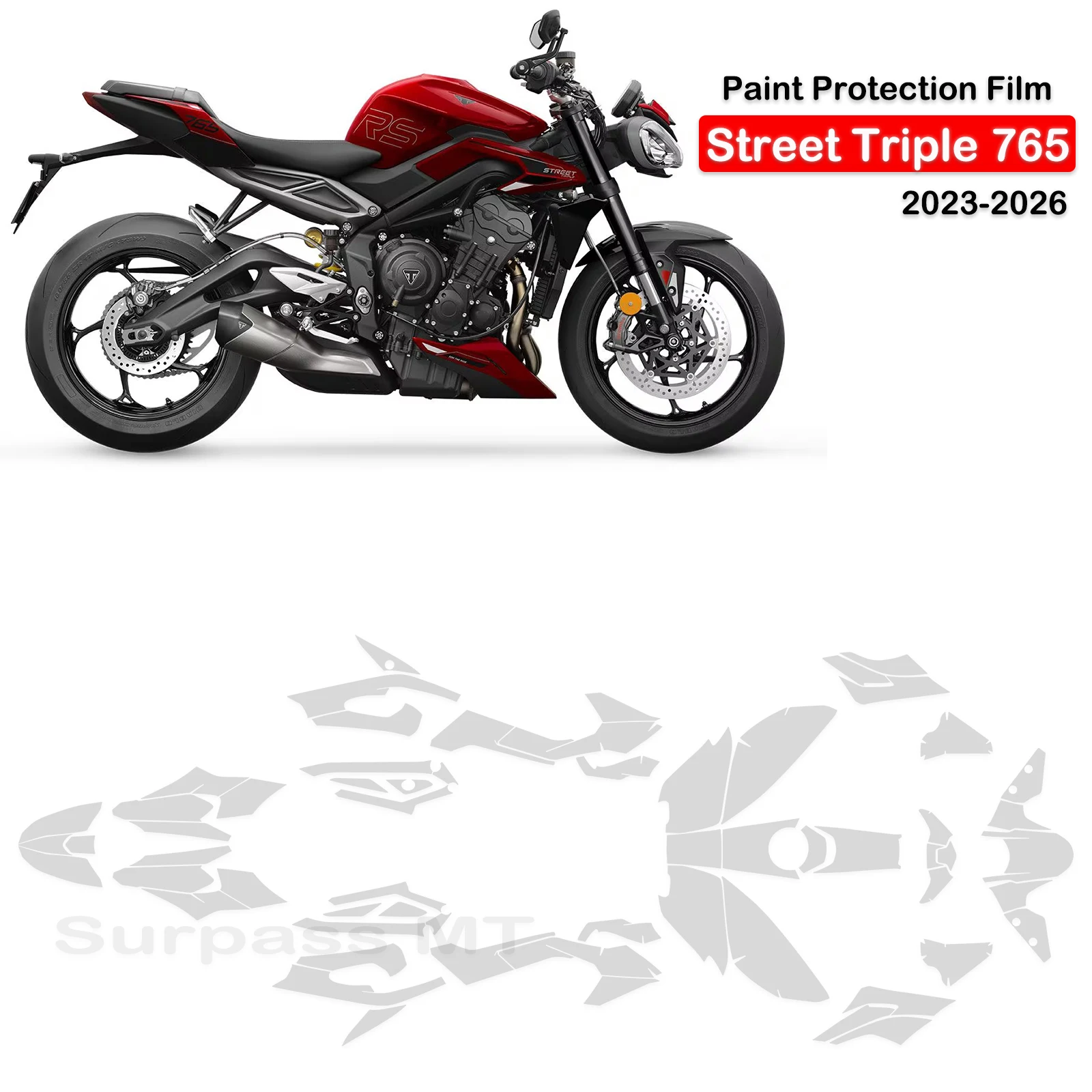 Защитная пленка PPF для мотоцикла Street Triple 765 RS, TPU пленка для защиты лакокрасочного покрытия и обтекателей от царапин, прозрачная, 2023-2026 гг.
Защитная пленка PPF для мотоцикла Street Triple 765 RS, TPU пленка для защиты лакокрасочного покрытия и обтекателей от царапин, прозрачная, 2023-2026 гг.