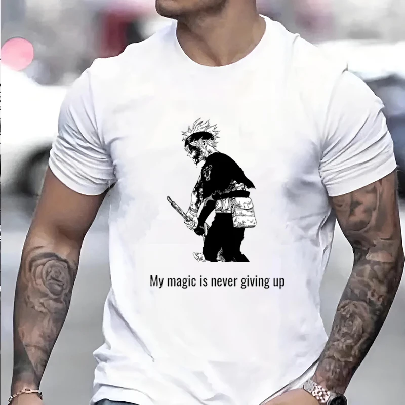 My Magic Is Never Giving Up Letter Pattern Men Woman T-shirt Japanese Y2K Caiyue Subaru Anime Couple's Tops Comfortable Clothing
My Magic Is Never Giving Up Letter Pattern Men Woman T-shirt Japanese Y2K Caiyue Subaru Anime Couple's Tops Comfortable Clothing