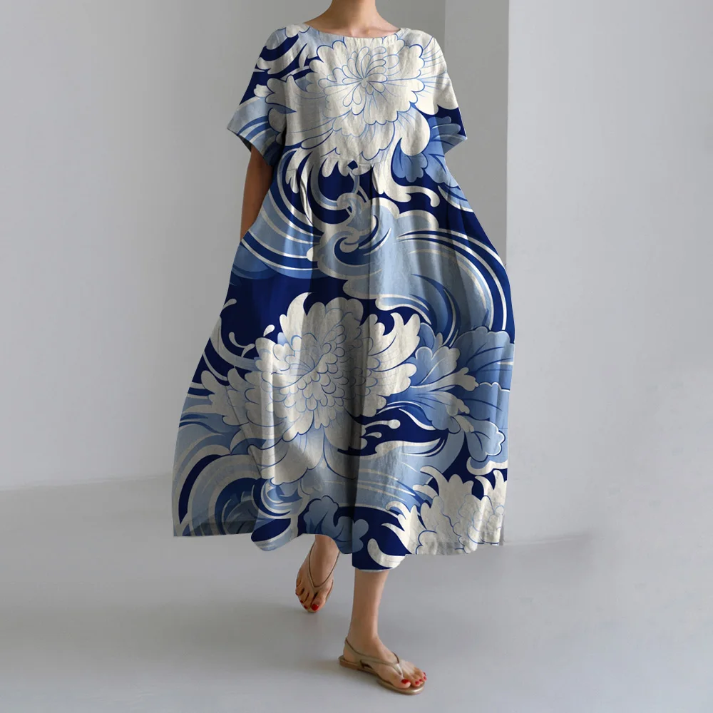 New Women's Fashion Dresses Classic Elegant 3d Floral Pattern Printed Short Sleeve Long Summer Comfortable Evening Dresses
New Women's Fashion Dresses Classic Elegant 3d Floral Pattern Printed Short Sleeve Long Summer Comfortable Evening Dresses