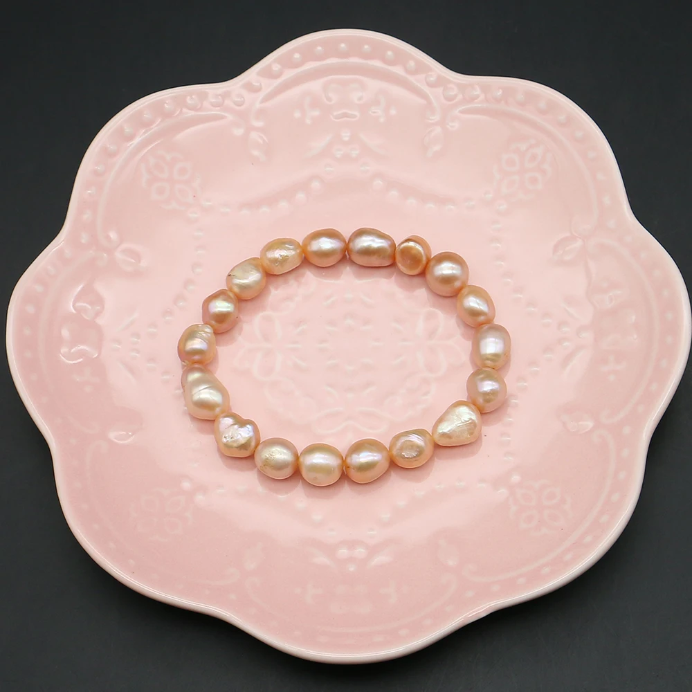 Orange Irregular Freshwater Baroque Pearl 9-10mm Straight-hole Bracelet 18cm Jewelry High-class Temperament Accessories Gifts
Orange Irregular Freshwater Baroque Pearl 9-10mm Straight-hole Bracelet 18cm Jewelry High-class Temperament Accessories Gifts