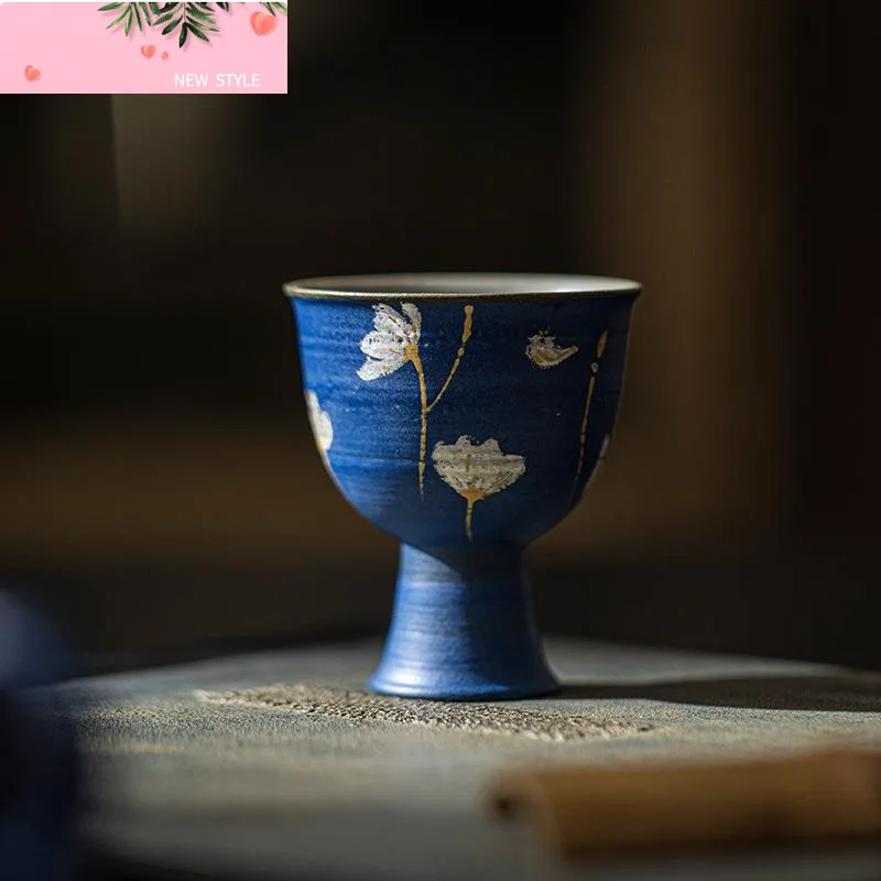 55ml Handmade Klein Blue Powder Ceramic Tea Cup Imitation Song Dynasty High Foot Cup Hand Painted Silver Master Cup Drinkware
55ml Handmade Klein Blue Powder Ceramic Tea Cup Imitation Song Dynasty High Foot Cup Hand Painted Silver Master Cup Drinkware