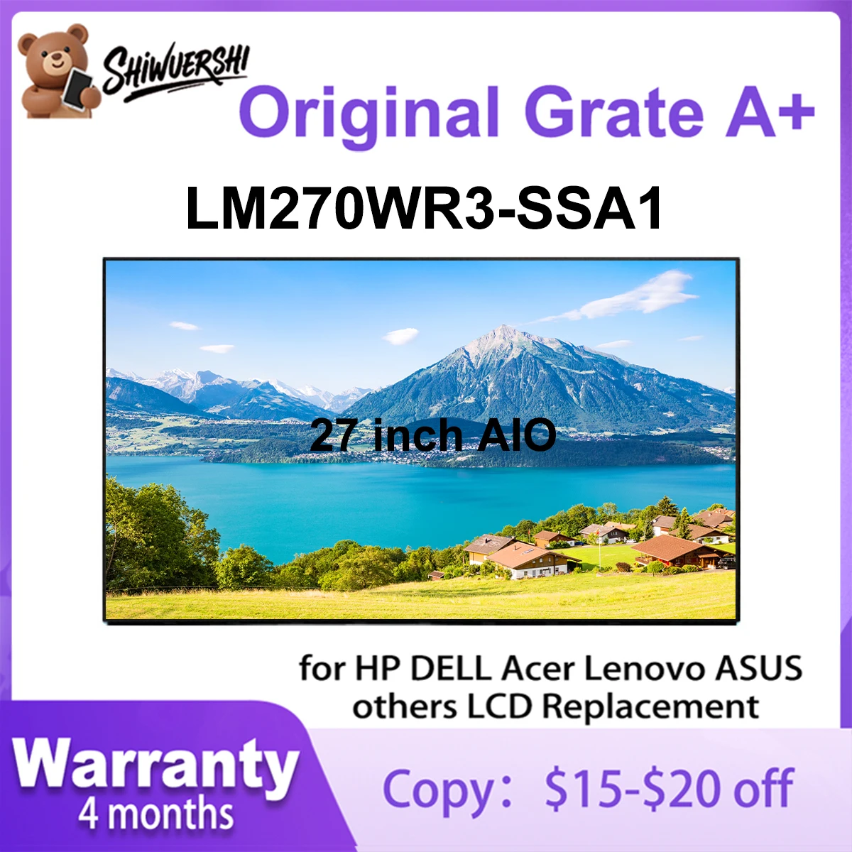 Оригинальный новый LM270WR3 SSA1 27-дюймовый модуль ЖК-дисплея 4K IPS для LG 27UL850 27UK850 27UD68 27UD69 27UK600-W Экран монитора
Оригинальный новый LM270WR3 SSA1 27-дюймовый модуль ЖК-дисплея 4K IPS для LG 27UL850 27UK850 27UD68 27UD69 27UK600-W Экран монитора