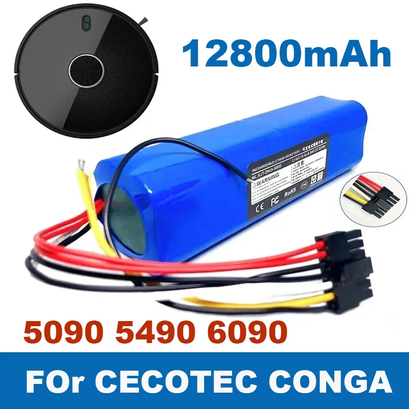14.4V 12800mAh NEW Upgrade battery For CECOTEC CONGA 5490 5090 6090 Mopping Robot Battery Pack Netease Intelligent Manufacturing
14.4V 12800mAh NEW Upgrade battery For CECOTEC CONGA 5490 5090 6090 Mopping Robot Battery Pack Netease Intelligent Manufacturing