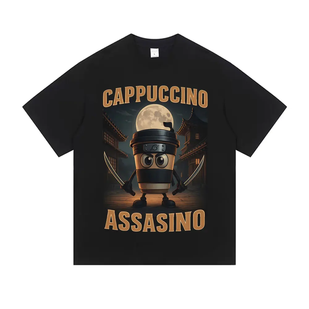 Итальянский Brainrot Cappuccino Assasino, забавные футболки с мемами, унисекс, повседневная футболка большого размера с юмором, мужская и женская винтажная хлопковая футболка
Итальянский Brainrot Cappuccino Assasino, забавные футболки с мемами, унисекс, повседневная футболка большого размера с юмором, мужская и женская винтажная хлопковая футболка