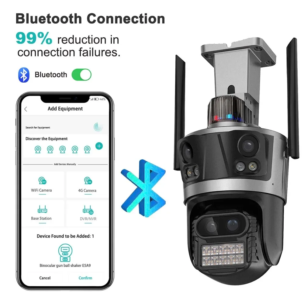 ICsee Security Camera 8K 16MP Four Lens 8X Zoom Outdoor WiFi Wireless CCTV Video Surveillance Auto Tracking Home Protection
ICsee Security Camera 8K 16MP Four Lens 8X Zoom Outdoor WiFi Wireless CCTV Video Surveillance Auto Tracking Home Protection