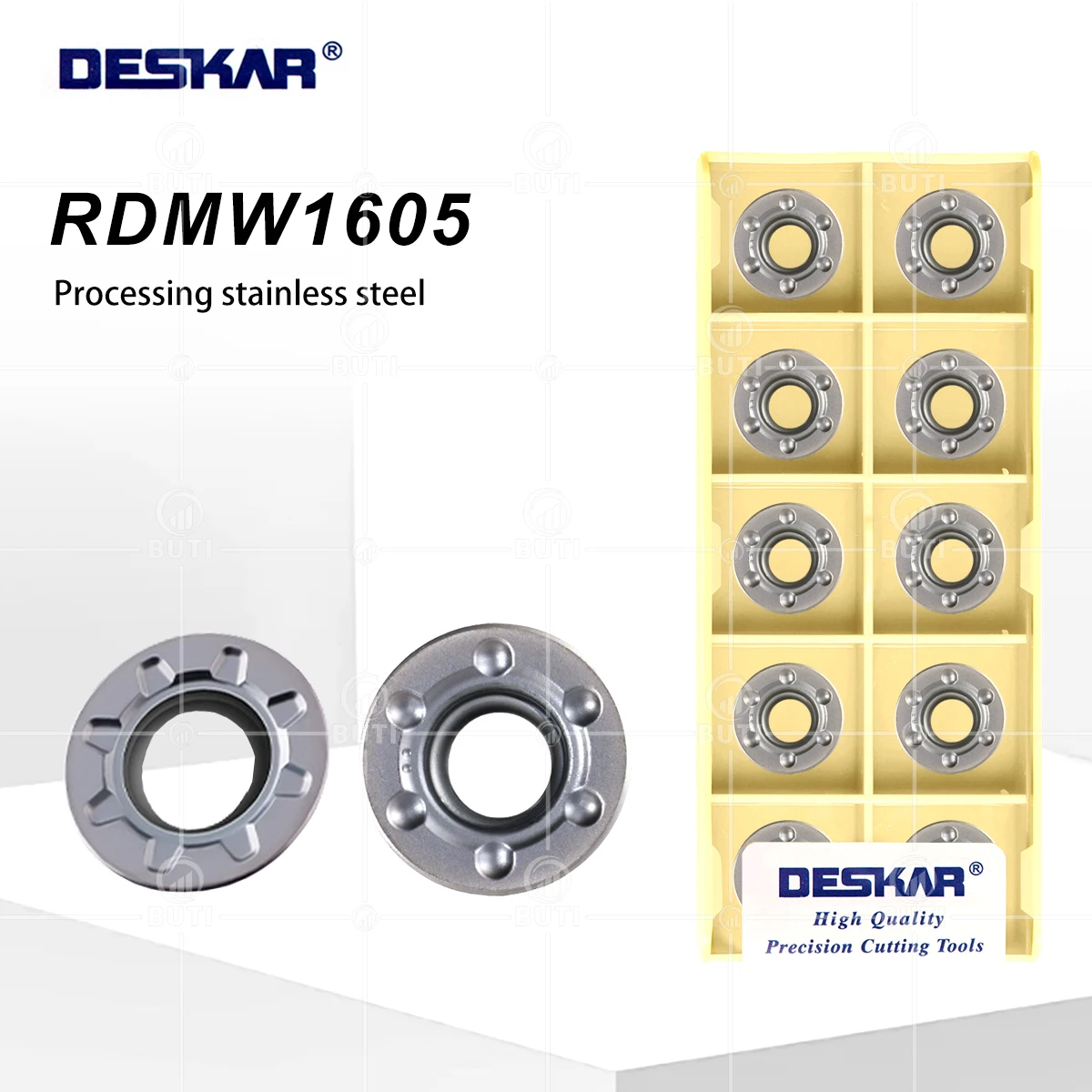 DESKAR 100% Original RDMW1605MOT-PM LF6018 RDMT1605MO-MQ LF6018 Lathe Hard Alloy Milling Blade For Stainless Steel Cutting Tools
DESKAR 100% Original RDMW1605MOT-PM LF6018 RDMT1605MO-MQ LF6018 Lathe Hard Alloy Milling Blade For Stainless Steel Cutting Tools