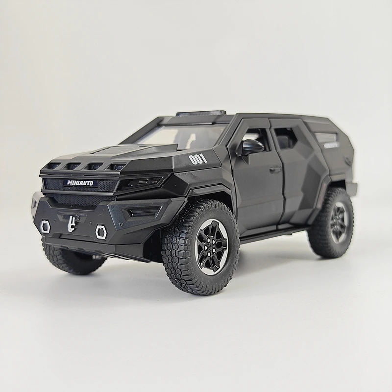1:24 Simulation Razwani Alloy Car Model Armored Car Ornament Collection Doors and Engine Lids The trunk can be opened
1:24 Simulation Razwani Alloy Car Model Armored Car Ornament Collection Doors and Engine Lids The trunk can be opened