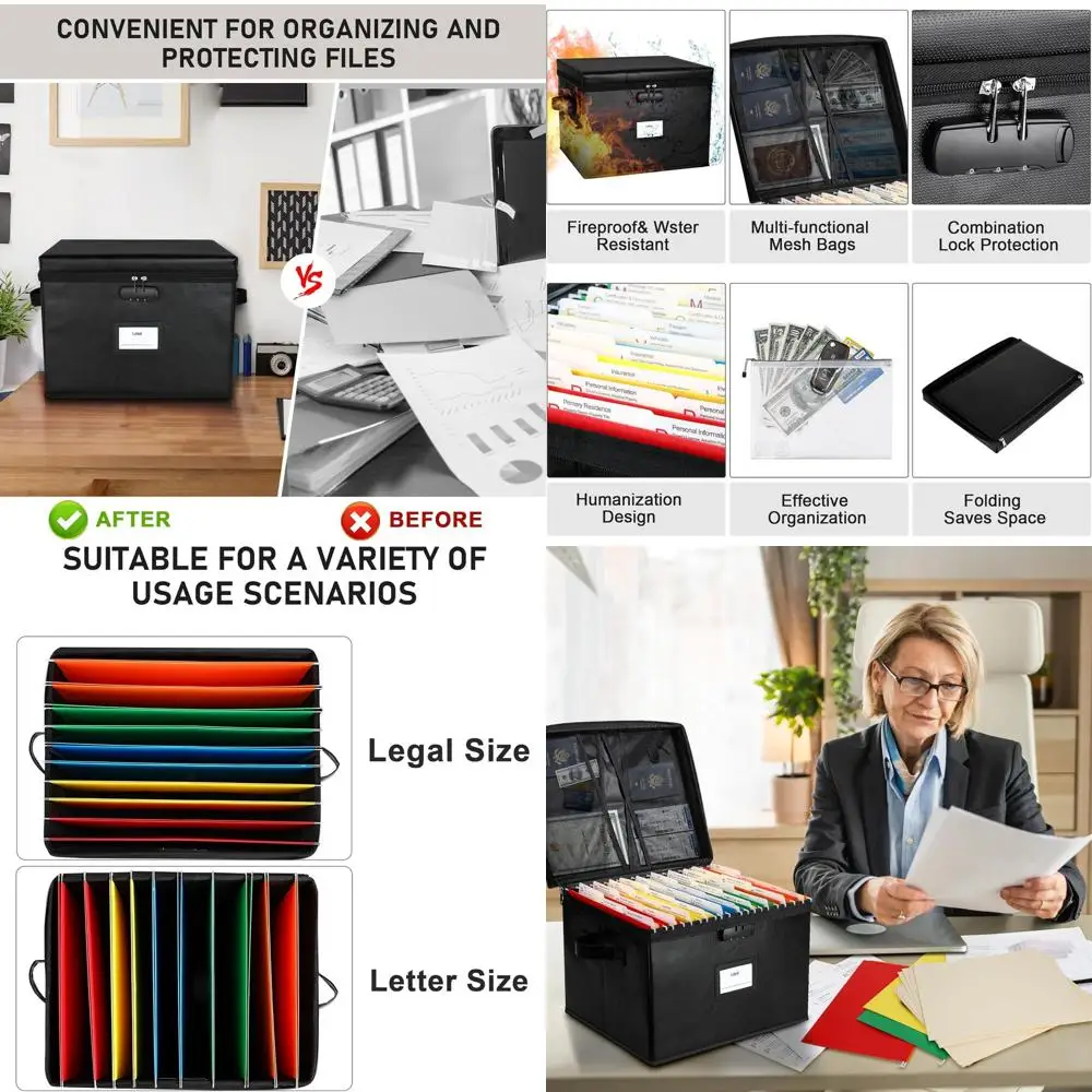 Надежный ящик для хранения документов с органайзером и аксессуарами для планирования на случай неожиданной смерти (черный)
Надежный ящик для хранения документов с органайзером и аксессуарами для планирования на случай неожиданной смерти (черный)