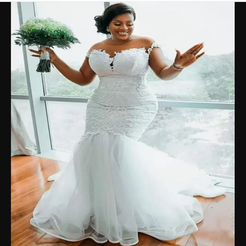 Customized Cap Sleeves Lace Applique Mermaid Wedding Dress Robe De Mariée African Vintage Bridal Gowns
Customized Cap Sleeves Lace Applique Mermaid Wedding Dress Robe De Mariée African Vintage Bridal Gowns