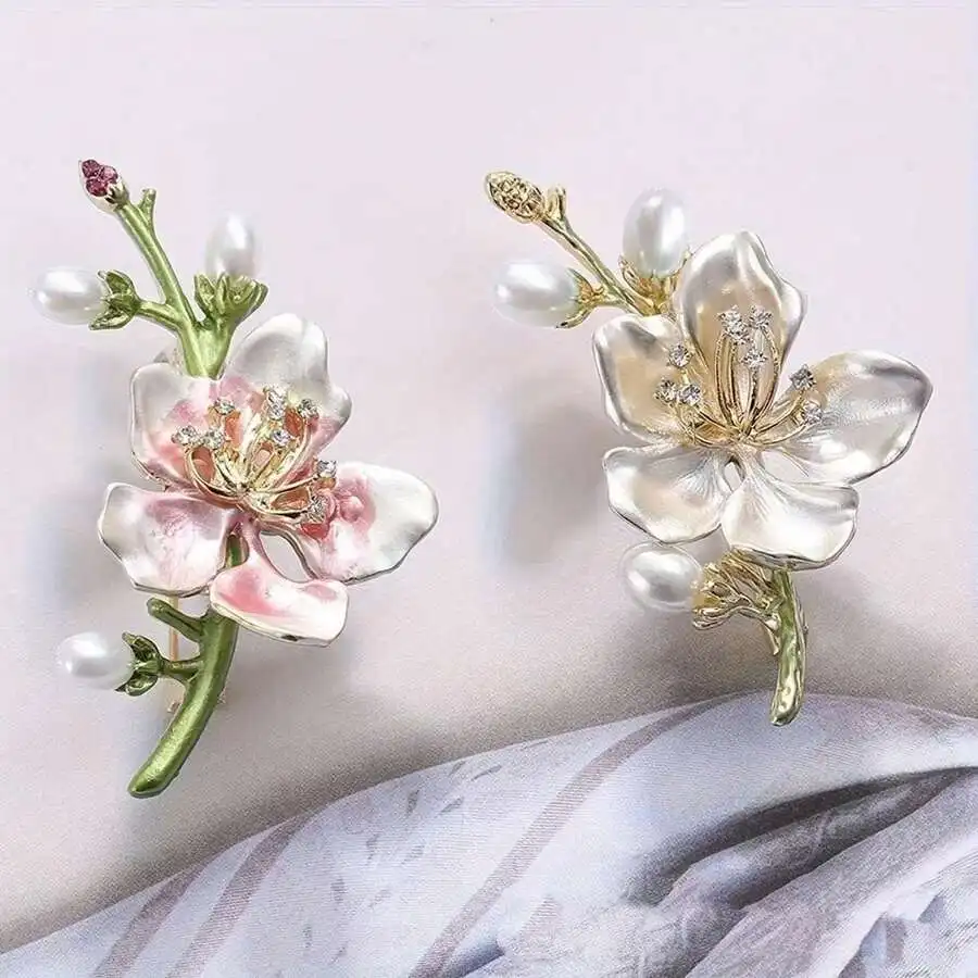 Elegant Chinese Style Floral Pearl Brooch For Women
Elegant Chinese Style Floral Pearl Brooch For Women