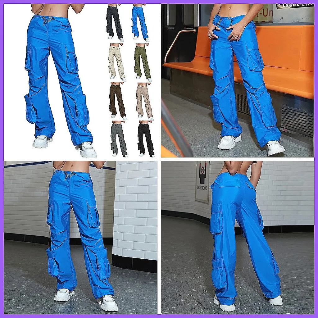 Women's High Waist Overalls Pants, Retro Solid Color Loose Trousers with Pockets & Drawstring
Women's High Waist Overalls Pants, Retro Solid Color Loose Trousers with Pockets & Drawstring