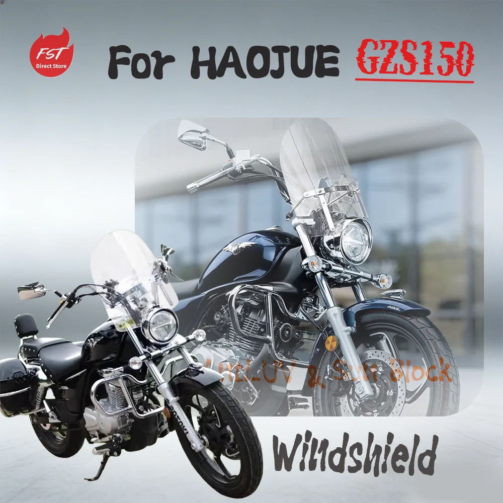 For Haojue GZS150 Cruiser Motorcycle Large Clear Windshield Windproof Modified Accessory
For Haojue GZS150 Cruiser Motorcycle Large Clear Windshield Windproof Modified Accessory