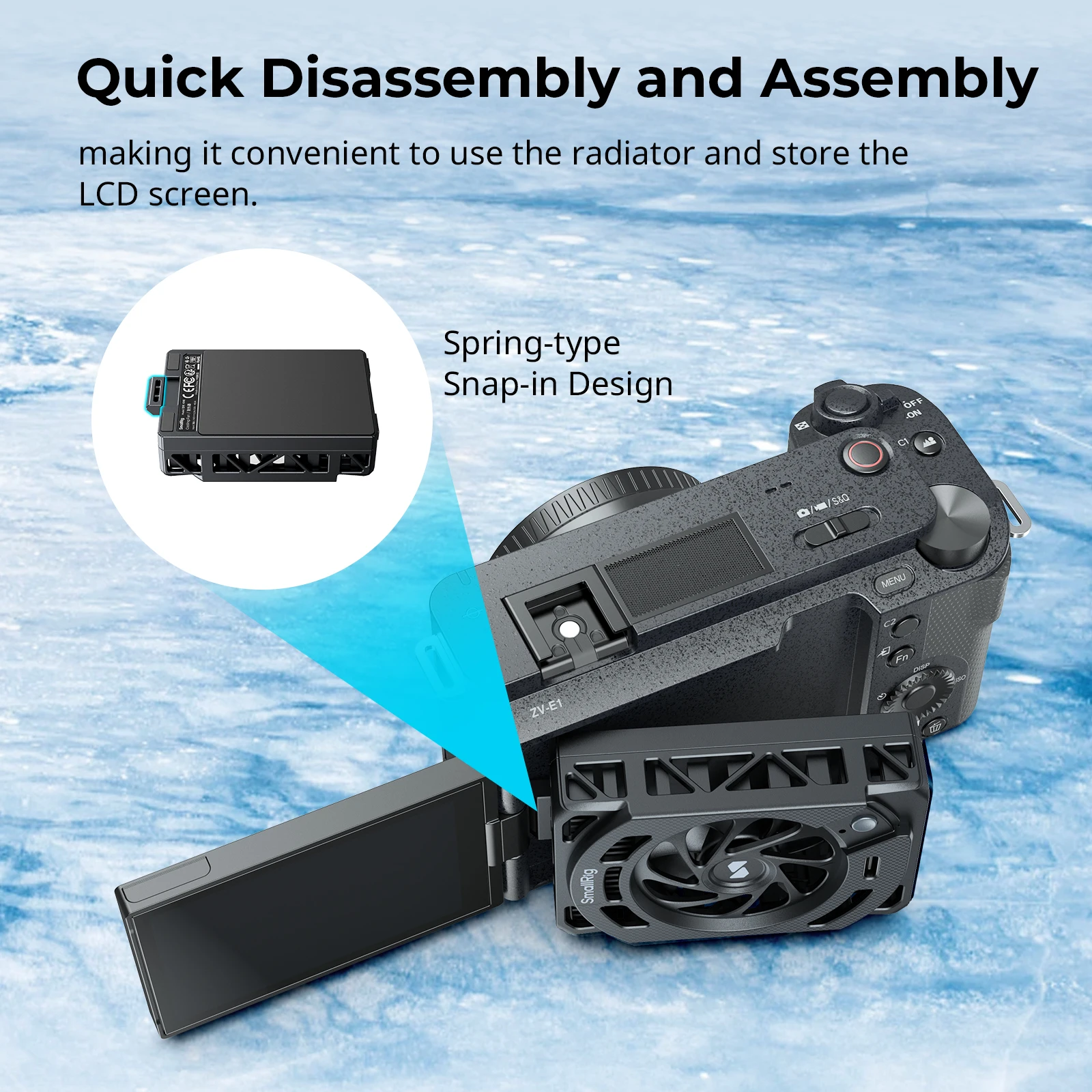 SmallRig TEC Cooling Fan for Sony Selected Cameras for Sony ZV-E1/ZV-E10/ZV-1/A7 IV/A7S III/A7C/A7C II/A7CR/A6700/FX3/FX30 5152
SmallRig TEC Cooling Fan for Sony Selected Cameras for Sony ZV-E1/ZV-E10/ZV-1/A7 IV/A7S III/A7C/A7C II/A7CR/A6700/FX3/FX30 5152