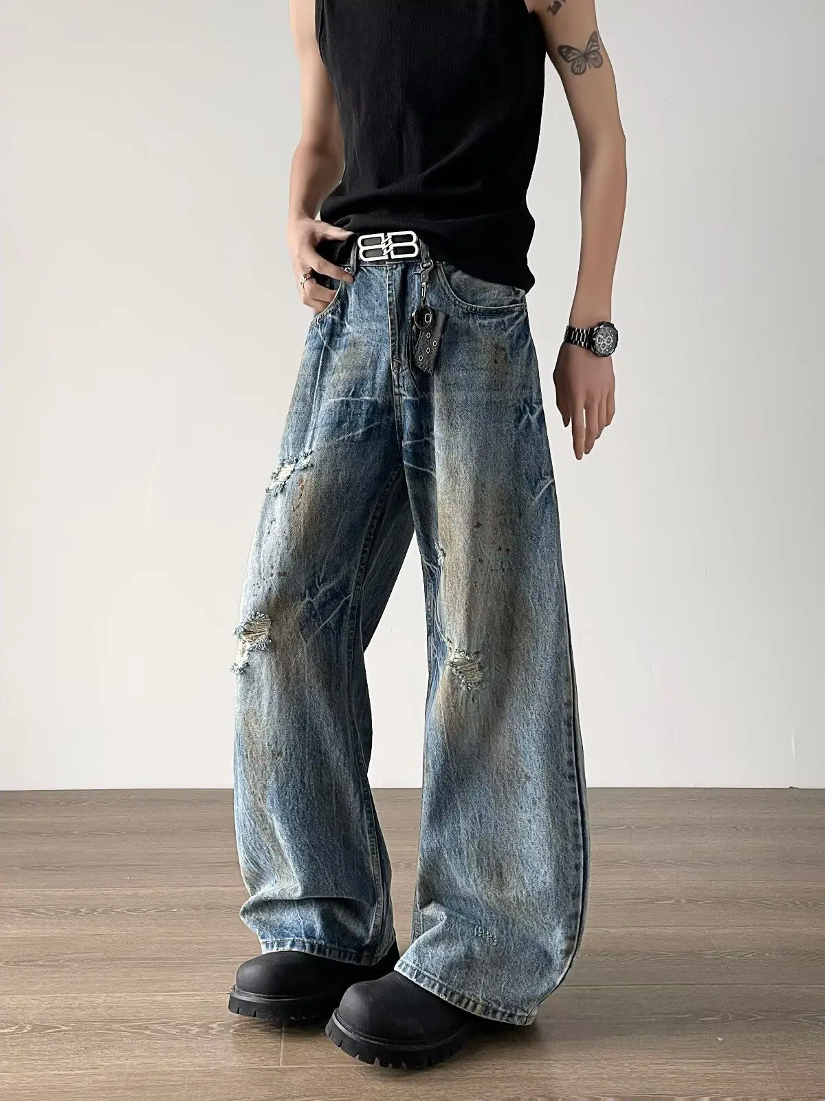 American Style Retro Streetwear Faded Knife Jeans Men Women Summer Straight Leg Micro Flare Clean Fit Long Trousers
American Style Retro Streetwear Faded Knife Jeans Men Women Summer Straight Leg Micro Flare Clean Fit Long Trousers
