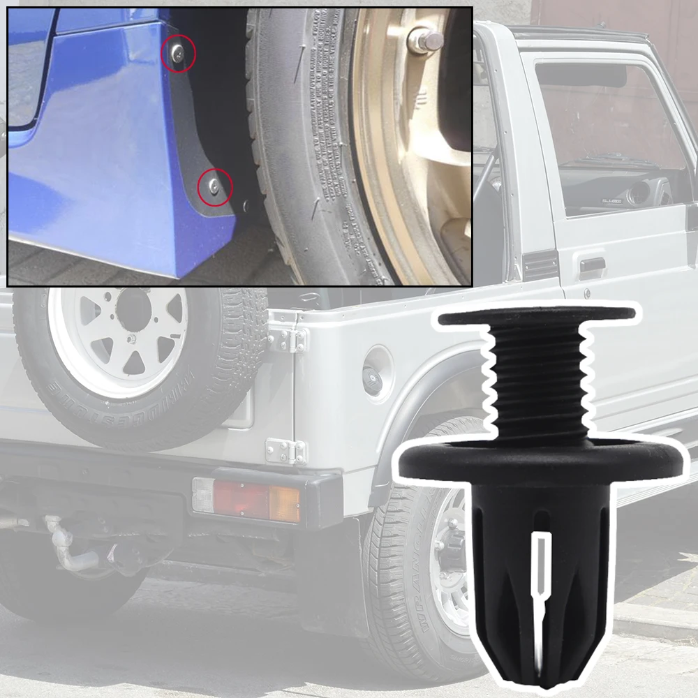 For Suzuki Jimny 1998 1999 2000 2001 2002 2003 2004 Car Bumper Wheel Arch Body Lining Mud Splash Guard Rivets Side Skirt Clips
For Suzuki Jimny 1998 1999 2000 2001 2002 2003 2004 Car Bumper Wheel Arch Body Lining Mud Splash Guard Rivets Side Skirt Clips