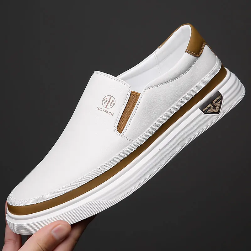 New 2026 Men's Genuine Leather Casual Sneakers Spring Summer Fashion Slip-On White Shoes Soft Sole Comfortable for Everyday Wear
New 2026 Men's Genuine Leather Casual Sneakers Spring Summer Fashion Slip-On White Shoes Soft Sole Comfortable for Everyday Wear