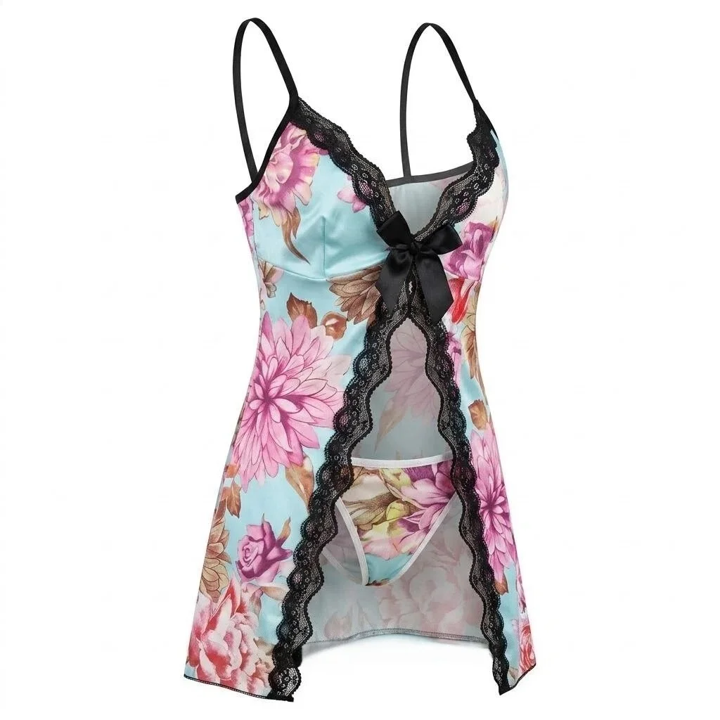 European and American hot-selling elastic milk silk large size sexy halter neck sleep dress shorts two-piece lace lace back home
European and American hot-selling elastic milk silk large size sexy halter neck sleep dress shorts two-piece lace lace back home