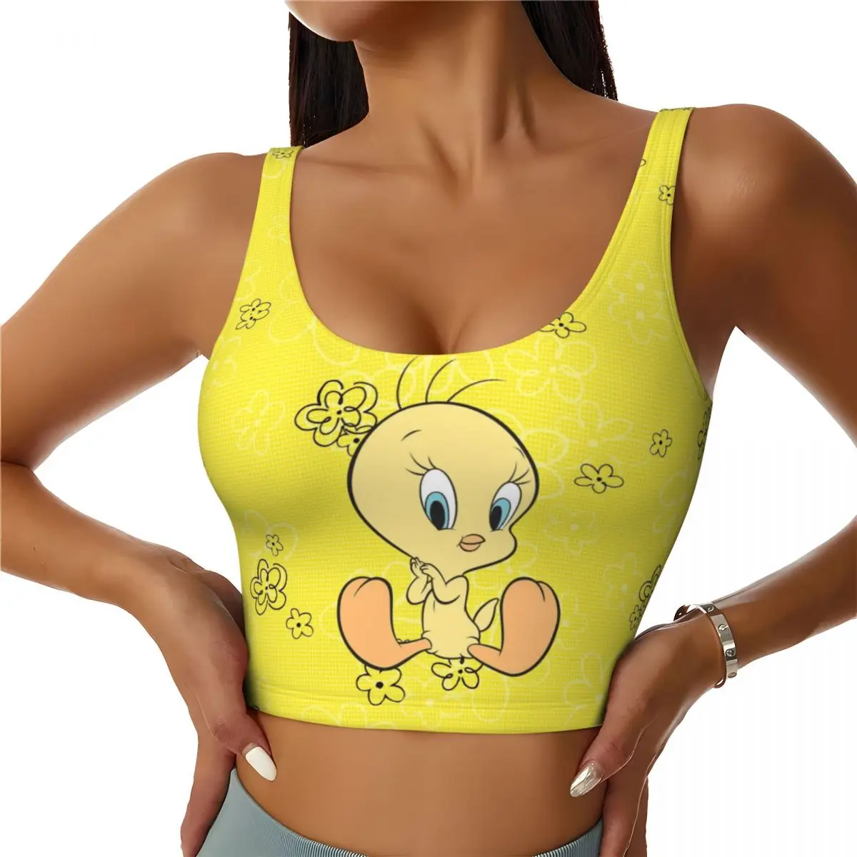 Custom High Impact Yellow Cartoon T-Tweeties Bird Sports Bra for Women Cute Anime Gym Workout Yoga Crop Top
Custom High Impact Yellow Cartoon T-Tweeties Bird Sports Bra for Women Cute Anime Gym Workout Yoga Crop Top