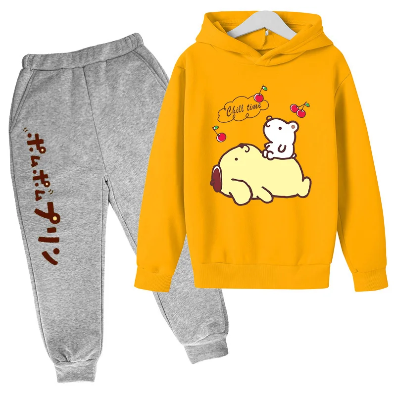 Children's four seasons leisure sports hoodie set Japanese cartoon Budian dog pudding dog PomPomPurin printed boys and girls set
Children's four seasons leisure sports hoodie set Japanese cartoon Budian dog pudding dog PomPomPurin printed boys and girls set