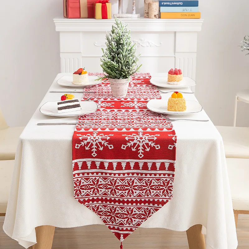 Christmas Table Runner Christmas Table Cloth Christmas Tree Snowflake Pattern Dining Table Flag Restaurant Festive Party Decor
Christmas Table Runner Christmas Table Cloth Christmas Tree Snowflake Pattern Dining Table Flag Restaurant Festive Party Decor