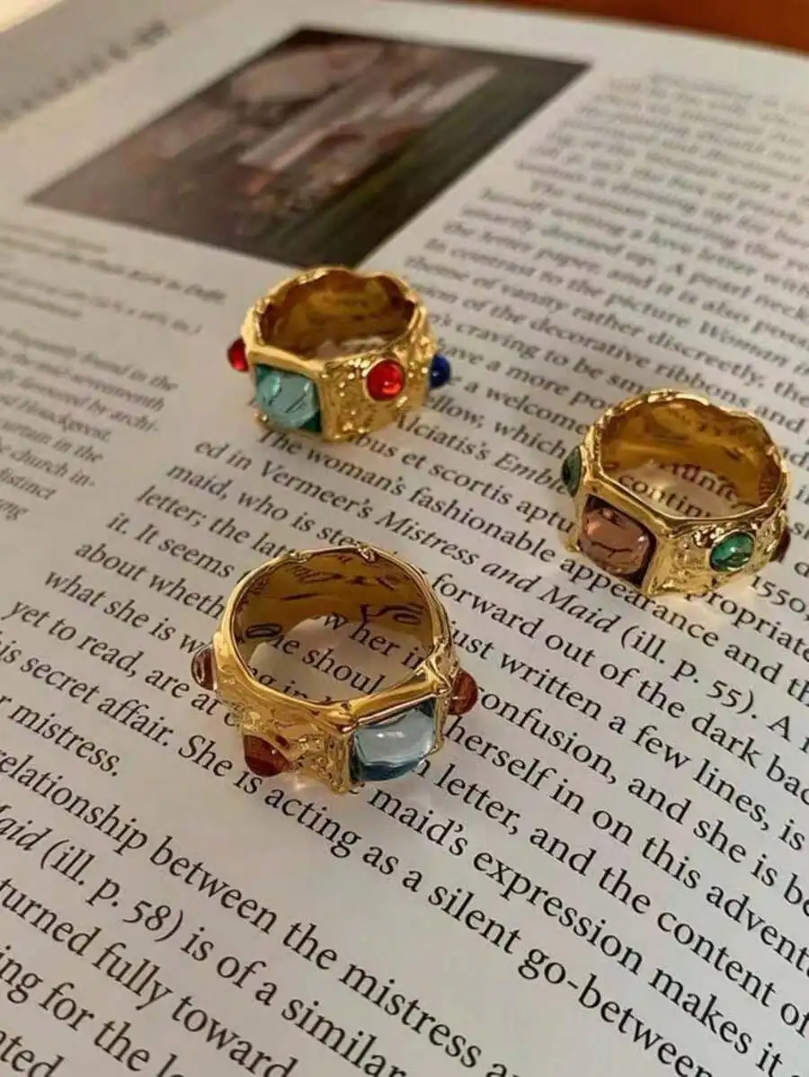 3pcs Asymmetrical Vintage Rhinestone Inlaid Colorful Rings For Women Daily Wear
3pcs Asymmetrical Vintage Rhinestone Inlaid Colorful Rings For Women Daily Wear