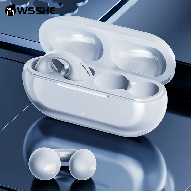 Bluetooth 5.3 Earphones Bone Conduction Earring Wireless Headphones Sport Earbuds Stereo Ear-Hook Headset With Mic For Phones
Bluetooth 5.3 Earphones Bone Conduction Earring Wireless Headphones Sport Earbuds Stereo Ear-Hook Headset With Mic For Phones