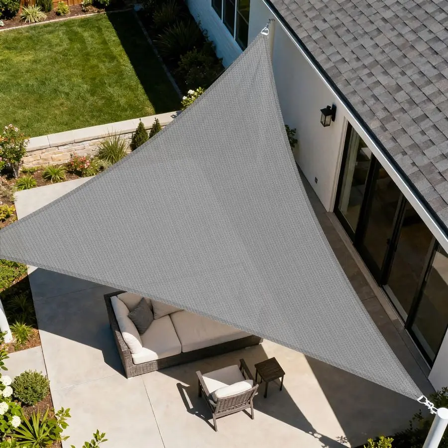 16 x 16 x 22.6 Sun Shade Sail Right Triangle Outdoor Canopy Cover UV Block for Backyard Porch Pergola Deck Garden Patio Light Gr
16 x 16 x 22.6 Sun Shade Sail Right Triangle Outdoor Canopy Cover UV Block for Backyard Porch Pergola Deck Garden Patio Light Gr