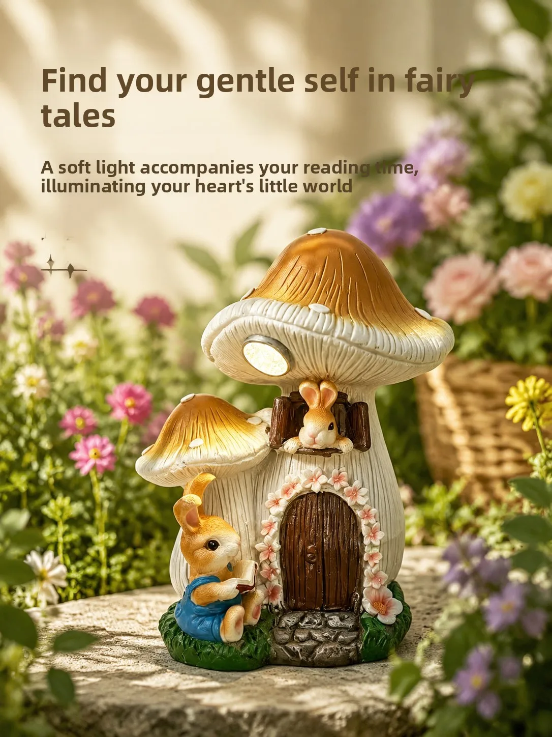 Solar Powered Garden Ornaments Adorable Rabbit Reading Lamp Yellow Mushroom Outdoor Decorations French Country Style Resin Sc...
Solar Powered Garden Ornaments Adorable Rabbit Reading Lamp Yellow Mushroom Outdoor Decorations French Country Style Resin Sc...