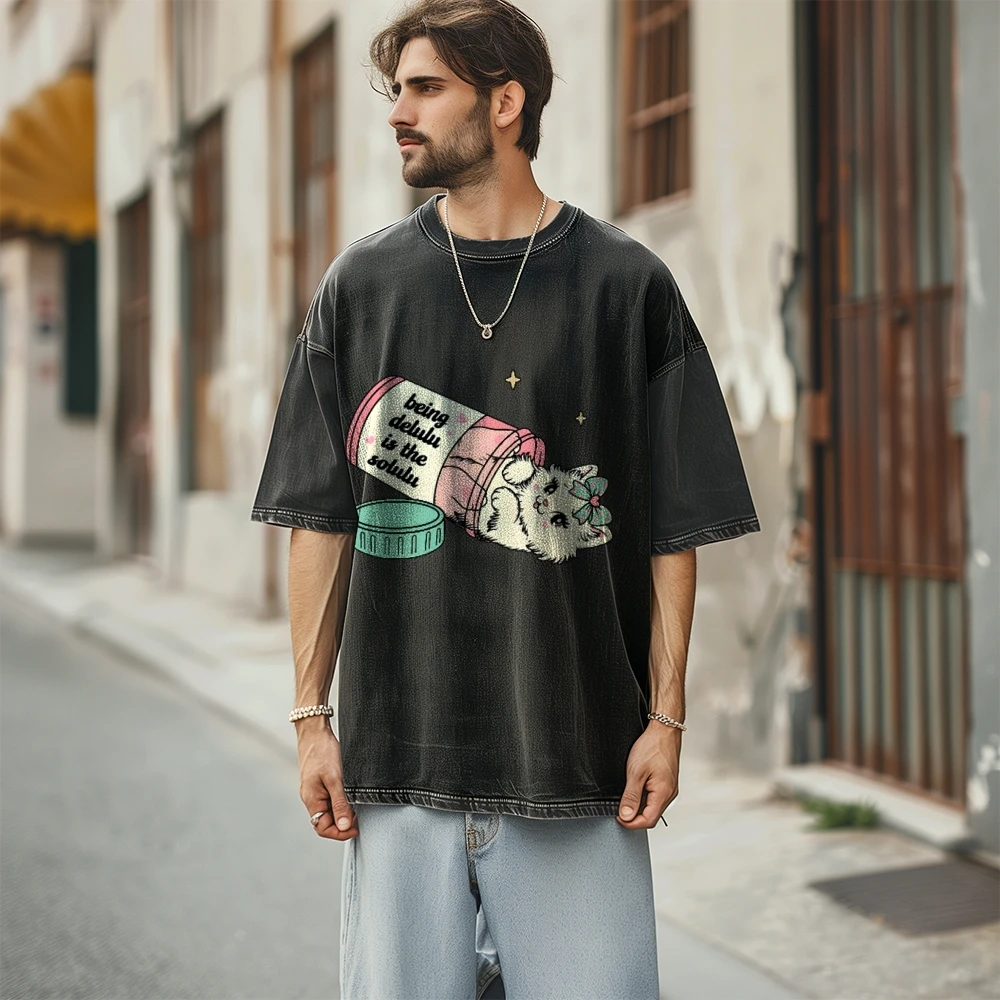 Cute Cat Graphic Printed Oversized Tshirt For Unisex Harajuku Short Sleeved Tops Streetwear Women's Tops Graphic Print TShirt
Cute Cat Graphic Printed Oversized Tshirt For Unisex Harajuku Short Sleeved Tops Streetwear Women's Tops Graphic Print TShirt