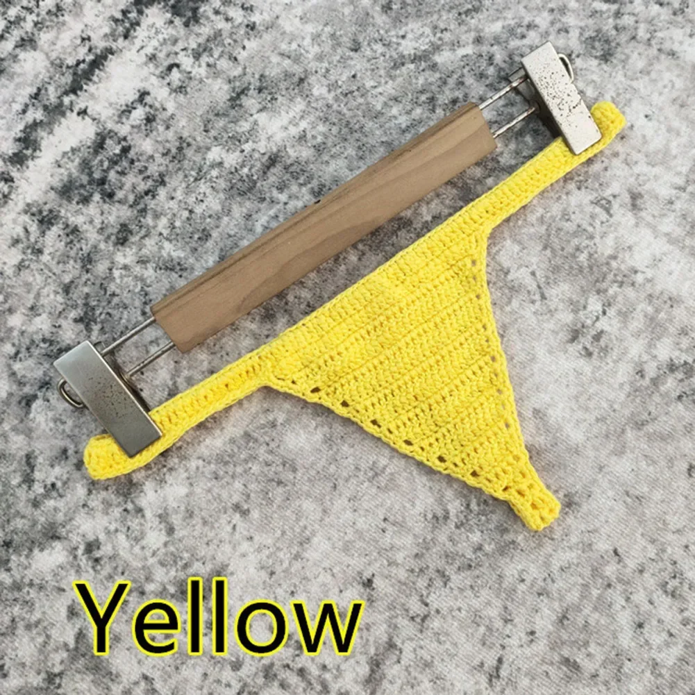 Hand Crochet Swimsuits For Women Sexy Bikini Low Rise Underwear Swimwear Solid Color G-string Thongs Elastic Trunks Lingerie
Hand Crochet Swimsuits For Women Sexy Bikini Low Rise Underwear Swimwear Solid Color G-string Thongs Elastic Trunks Lingerie