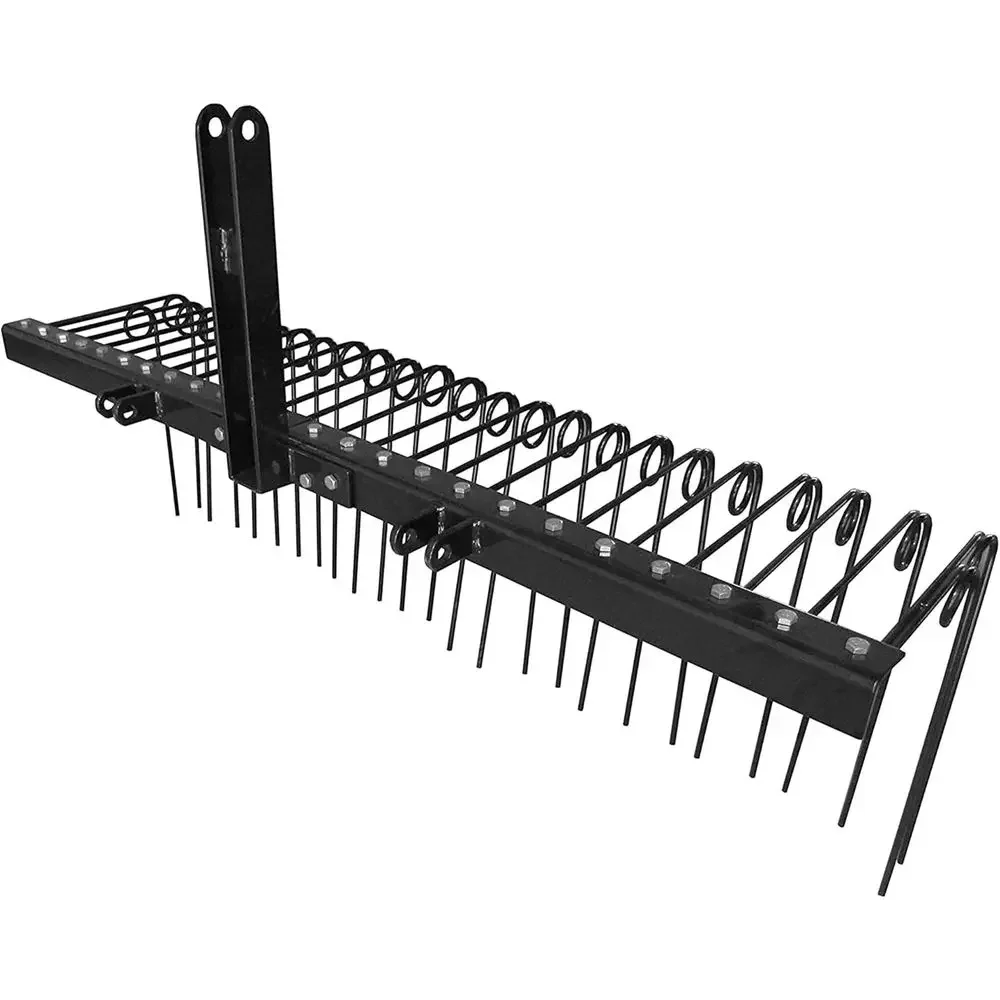 3-Point Hitch Tine Rake for Landscaping, Leaves, and Grass, Black
3-Point Hitch Tine Rake for Landscaping, Leaves, and Grass, Black