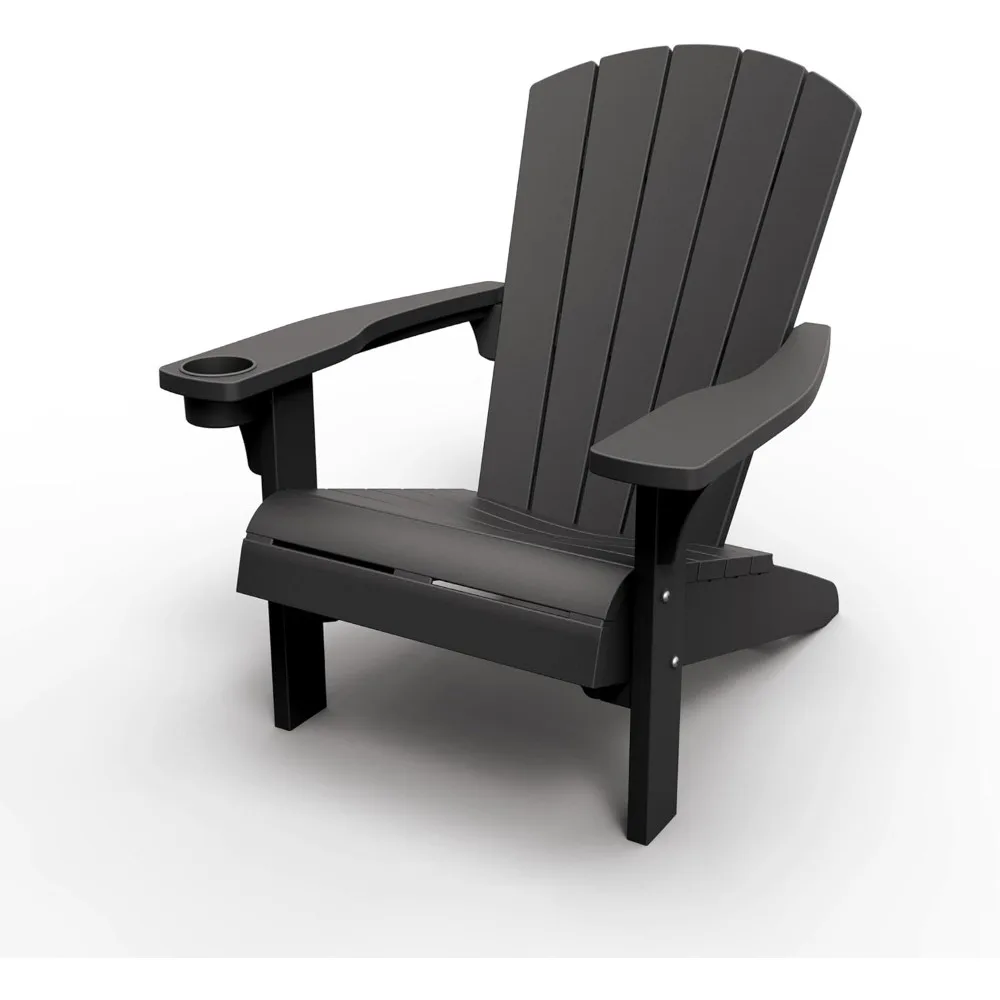Alpine Adirondack Resin Outdoor Furniture Patio Chairs with Cup Holder-Perfect for Beach, Pool, and Fire Pit Seating, Grey 
Alpine Adirondack Resin Outdoor Furniture Patio Chairs with Cup Holder-Perfect for Beach, Pool, and Fire Pit Seating, Grey