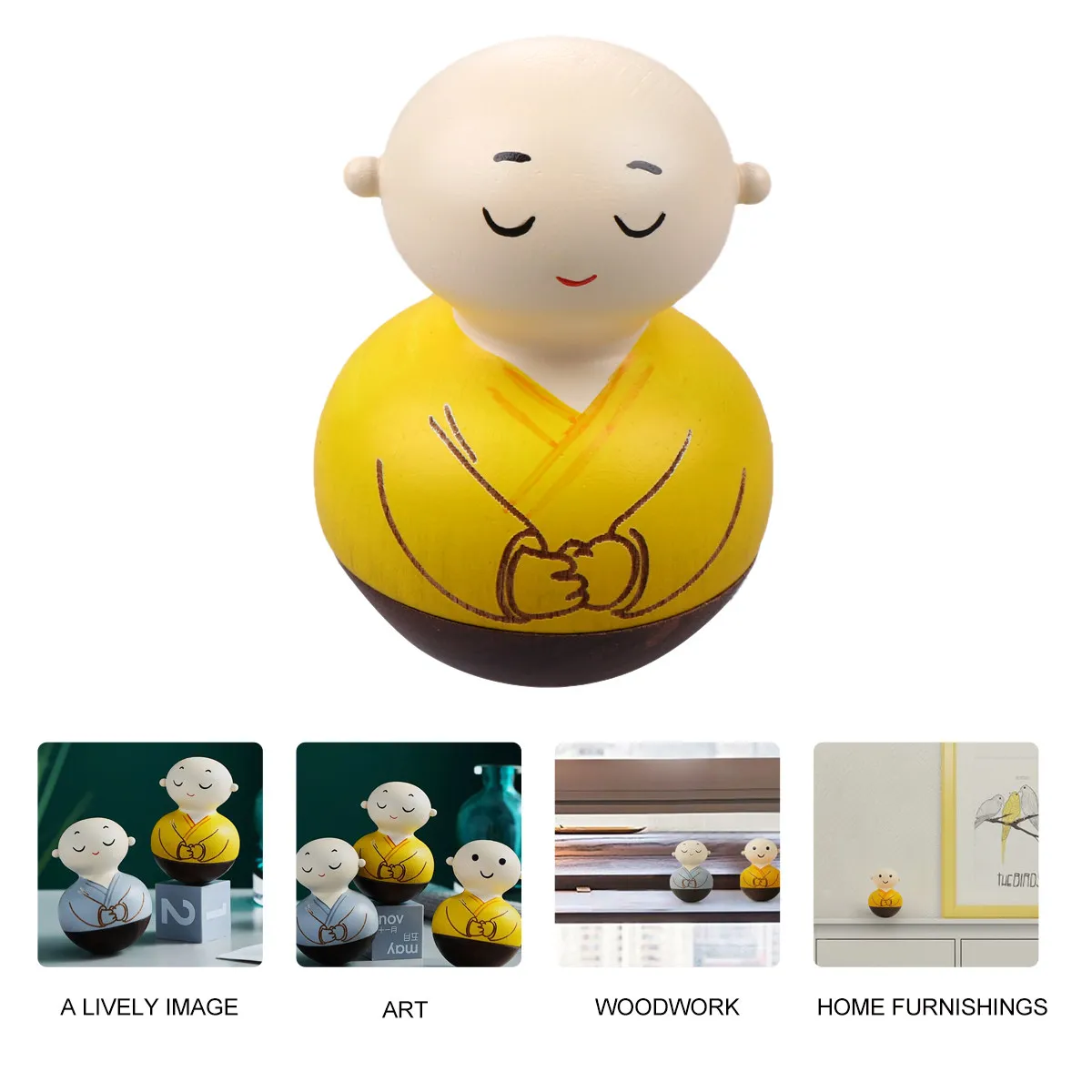 1 шт. Деревянная фигурка-статуэтка для декора стола, в форме монаха, украшение для дома и офиса, ручная работа, идея для подарка, натуральное дерево, желтый цвет
1 шт. Деревянная фигурка-статуэтка для декора стола, в форме монаха, украшение для дома и офиса, ручная работа, идея для подарка, натуральное дерево, желтый цвет