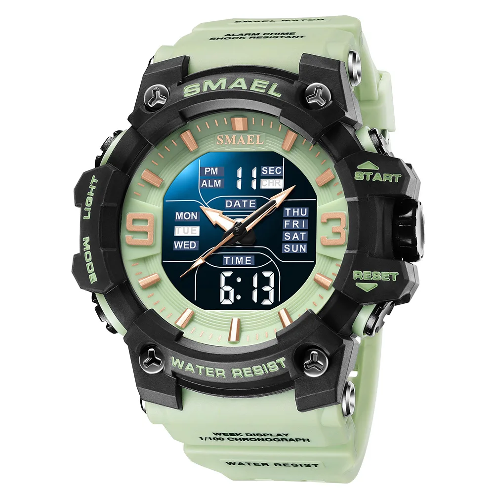 SMAEL Sports Watches For Men Alarm Waterproof Clock Dual Display Digital Wristwatch Quartz Military Watch Student reloj hombre
SMAEL Sports Watches For Men Alarm Waterproof Clock Dual Display Digital Wristwatch Quartz Military Watch Student reloj hombre