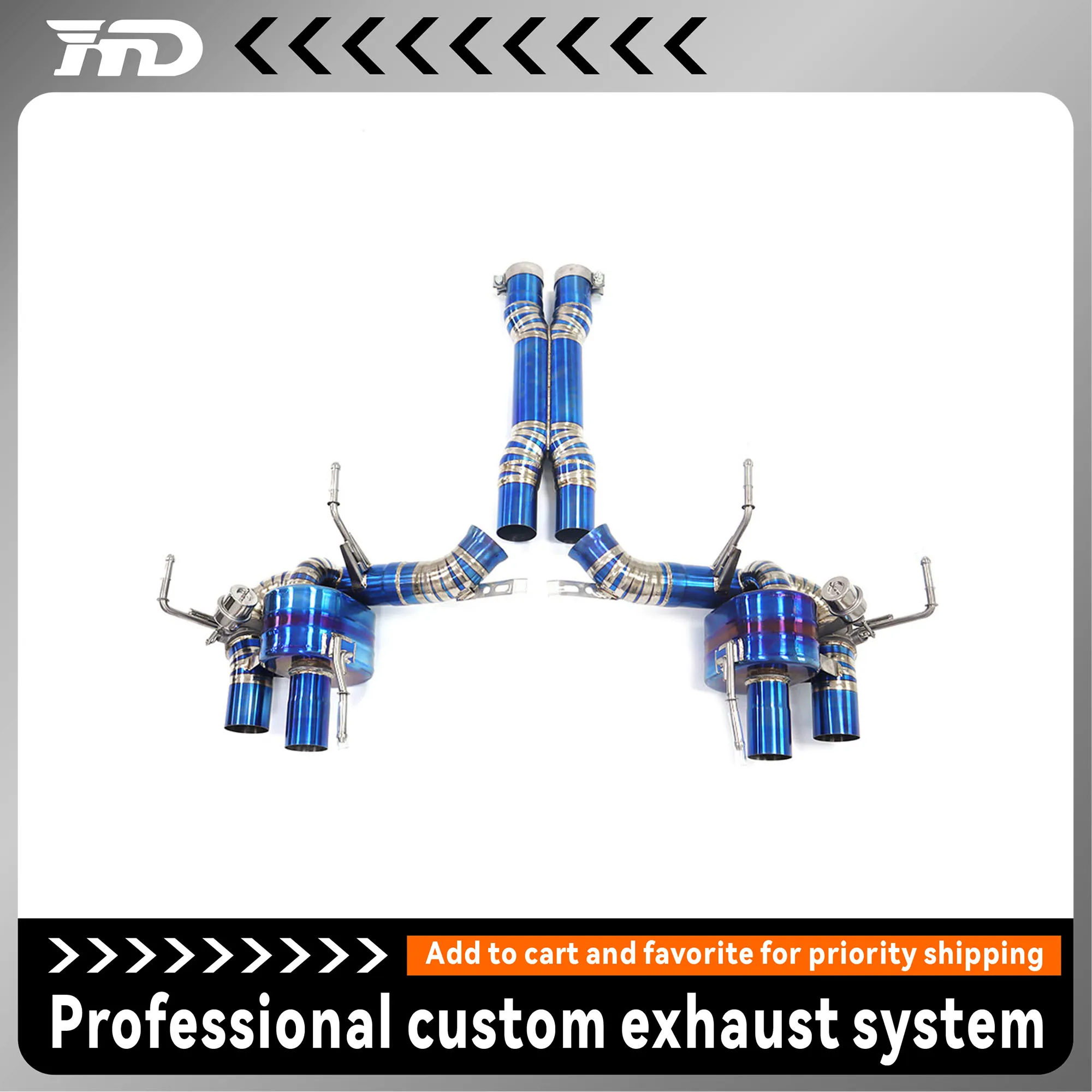 HMD Titanium Exhaust System Performance Catback for Ferrari 812 6.5L Muffler With Valves And Ti Middle Pipe
HMD Titanium Exhaust System Performance Catback for Ferrari 812 6.5L Muffler With Valves And Ti Middle Pipe