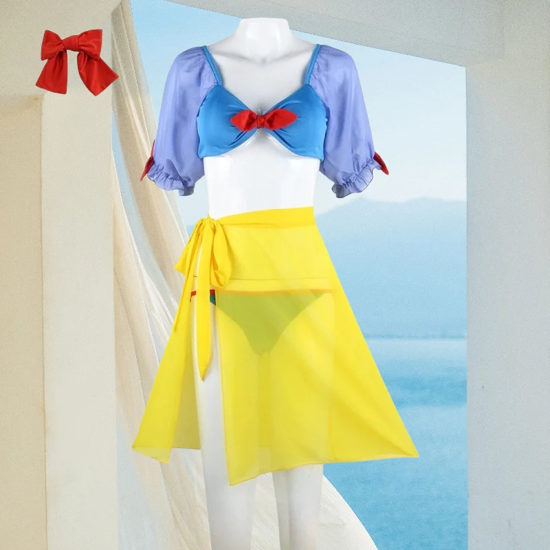 Sexy Swimwear Princess Cosplay Costume Bathing Suit Blue Top Yellow Skirt Full Set for Women Summer Season Holiday Party
Sexy Swimwear Princess Cosplay Costume Bathing Suit Blue Top Yellow Skirt Full Set for Women Summer Season Holiday Party