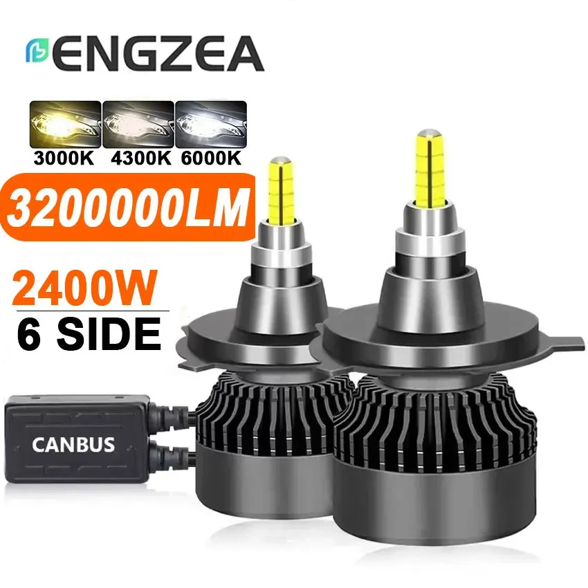 ENGZEA Автомобильная фара 360 Лампа H7 LED H4 3200000LM 2400W H1 H3 6 Side 4300K HB4 9012 Led H8 H9 H11 9005 9006Auto Противотуманные фары 4300K
ENGZEA Автомобильная фара 360 Лампа H7 LED H4 3200000LM 2400W H1 H3 6 Side 4300K HB4 9012 Led H8 H9 H11 9005 9006Auto Противотуманные фары 4300K
