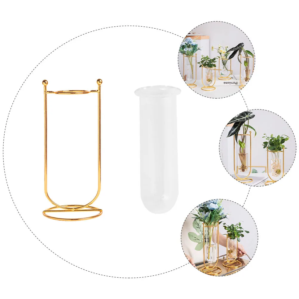 1Set Test Tube Flower Vase Hydroponic U Shape Metal Holder Creative Tabletop Decoration Elegant Vase
1Set Test Tube Flower Vase Hydroponic U Shape Metal Holder Creative Tabletop Decoration Elegant Vase